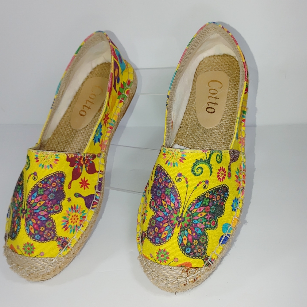 COTTO Women's Yellow Butterfly Espadrilles - Picture 7 of 9